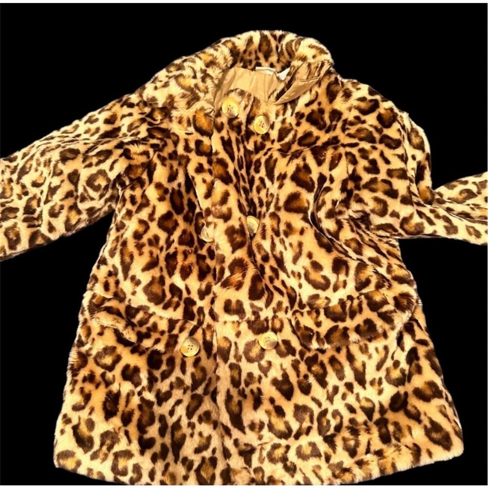 Parisian Bebe Leopard Print Coat 24 M